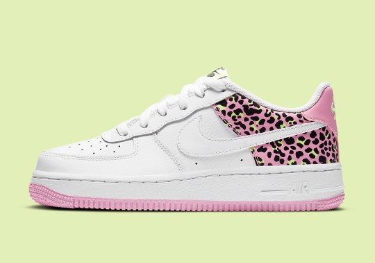 Nike Adds Leopard Print To The Kid’s Air Force 1 Low “Pink Rise”