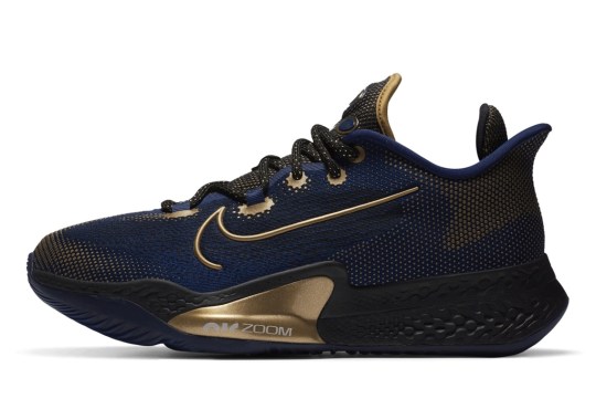 The Nike Air Zoom BB NXT Gets A Navy And Gold Mix