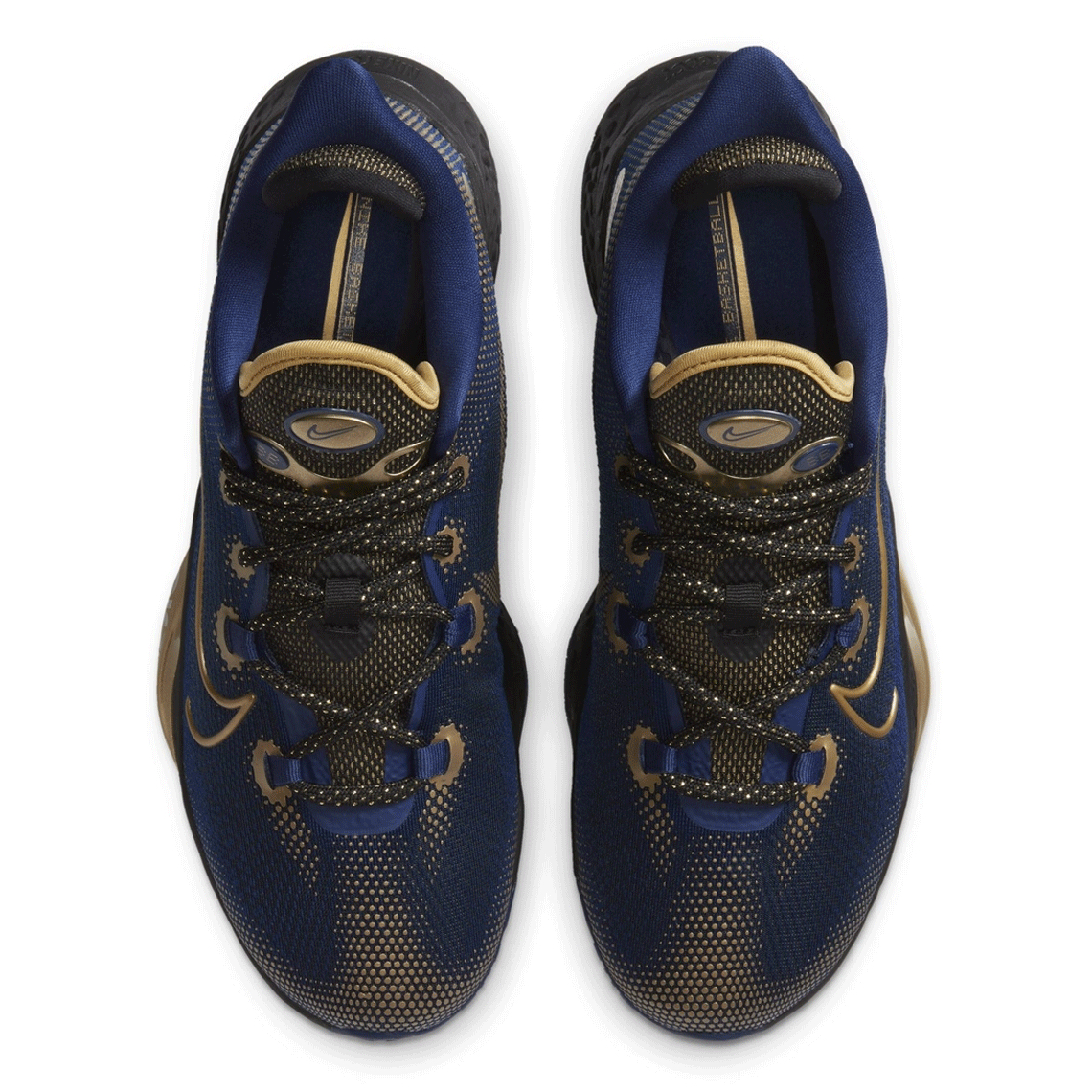 Navy blue and gold basketball clearance shoes