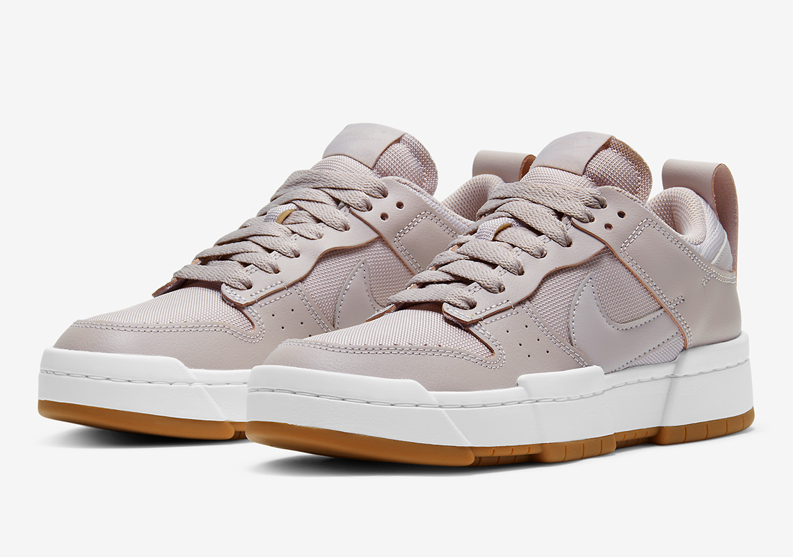 The Nike Dunk Low Disrupt Appears In Dusty Pink And Gum Soles
