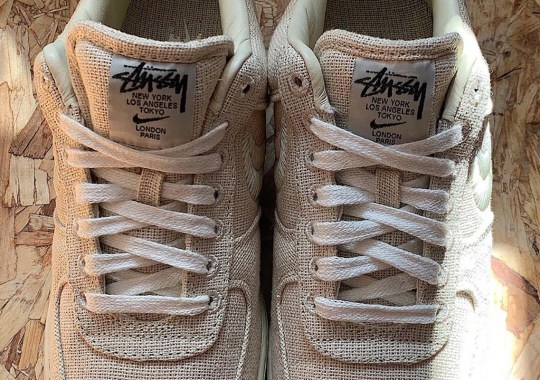 Stussy Delivers A Nike Air Force 1 Collaboration Dressed Entirely In Natural Hemp