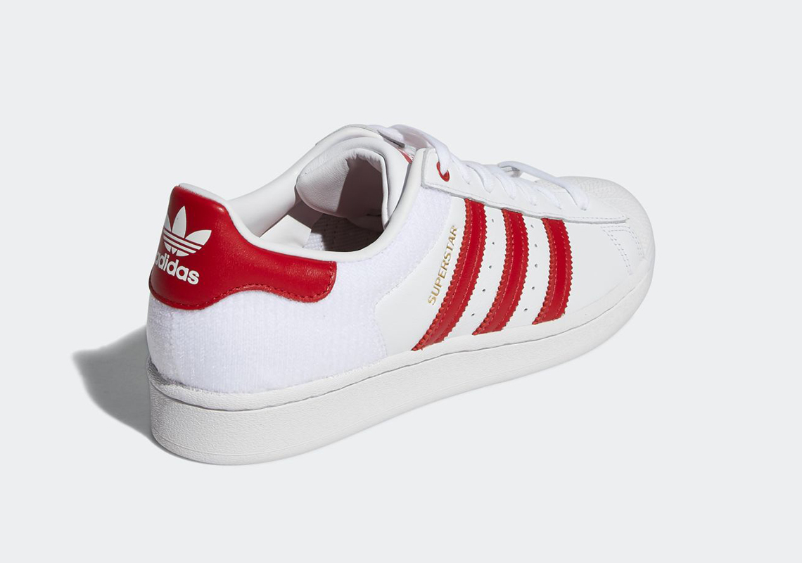 Adidas Superstar Velcro White Red Fy3117 5