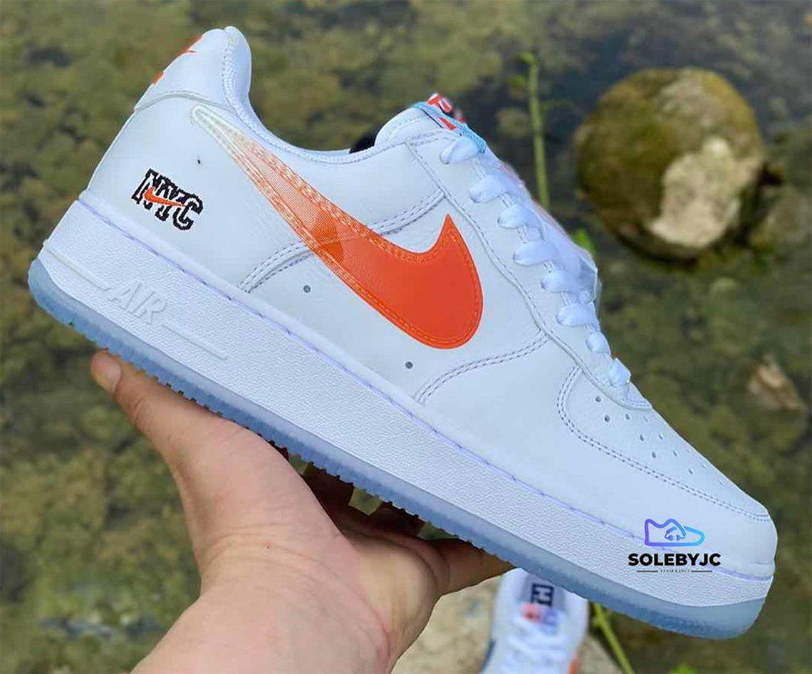 KITH Nike Air Force 1 White Orange CZ7928-100 | SneakerNews.com