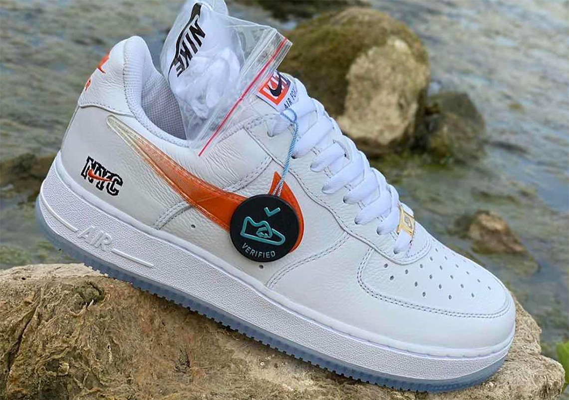 KITH Nike Air Force 1 White Orange CZ7928-100 | SneakerNews.com