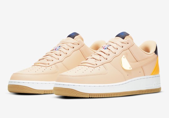 The Nike Air Force 1 Low NBA Pack Returns With Gold Plating And Upside Down Logos