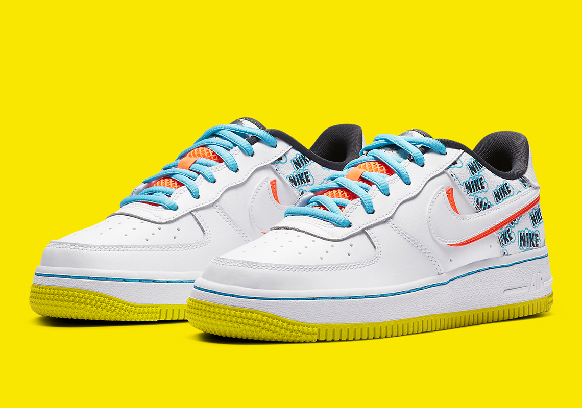 nike air force 1 low white kids