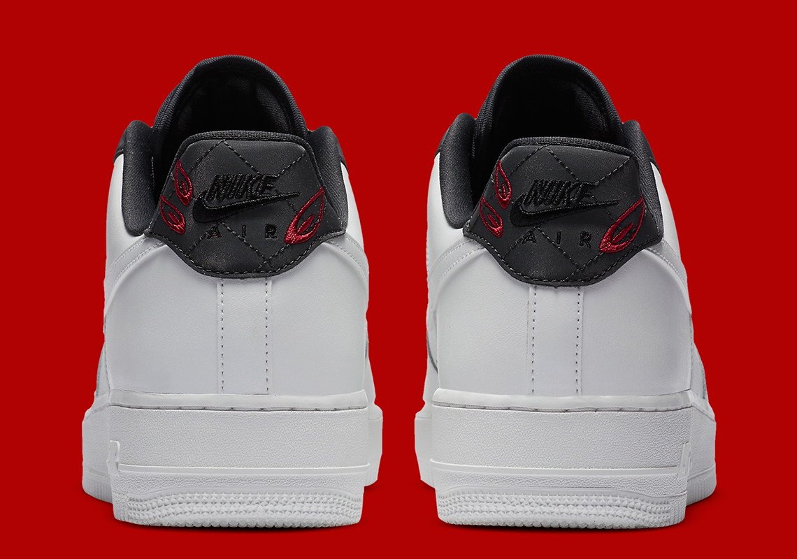nike air force 1 white black and red