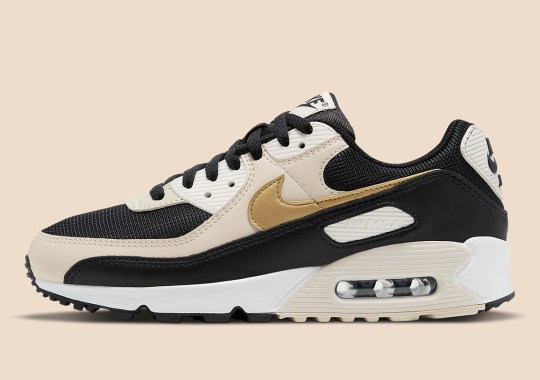 Nike Applies Metallic Gold Swooshes To The Air Max 90