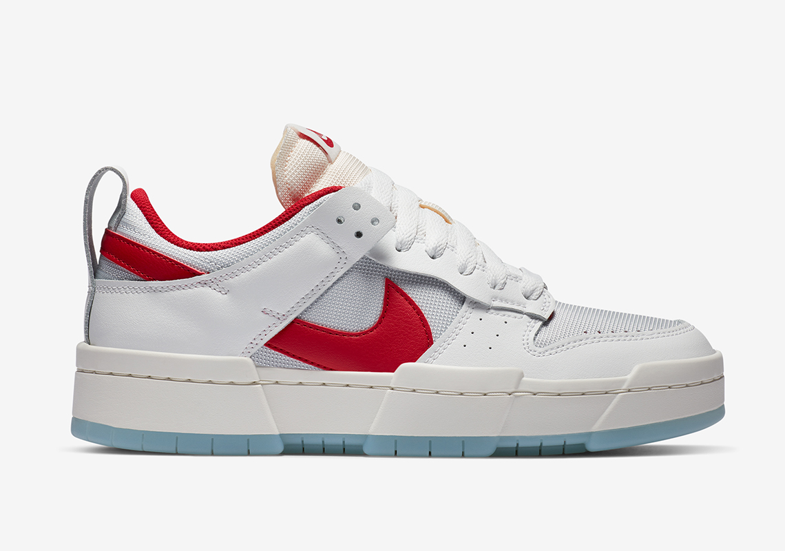 Nike Dunk Low Disrupt Womens White Red 1