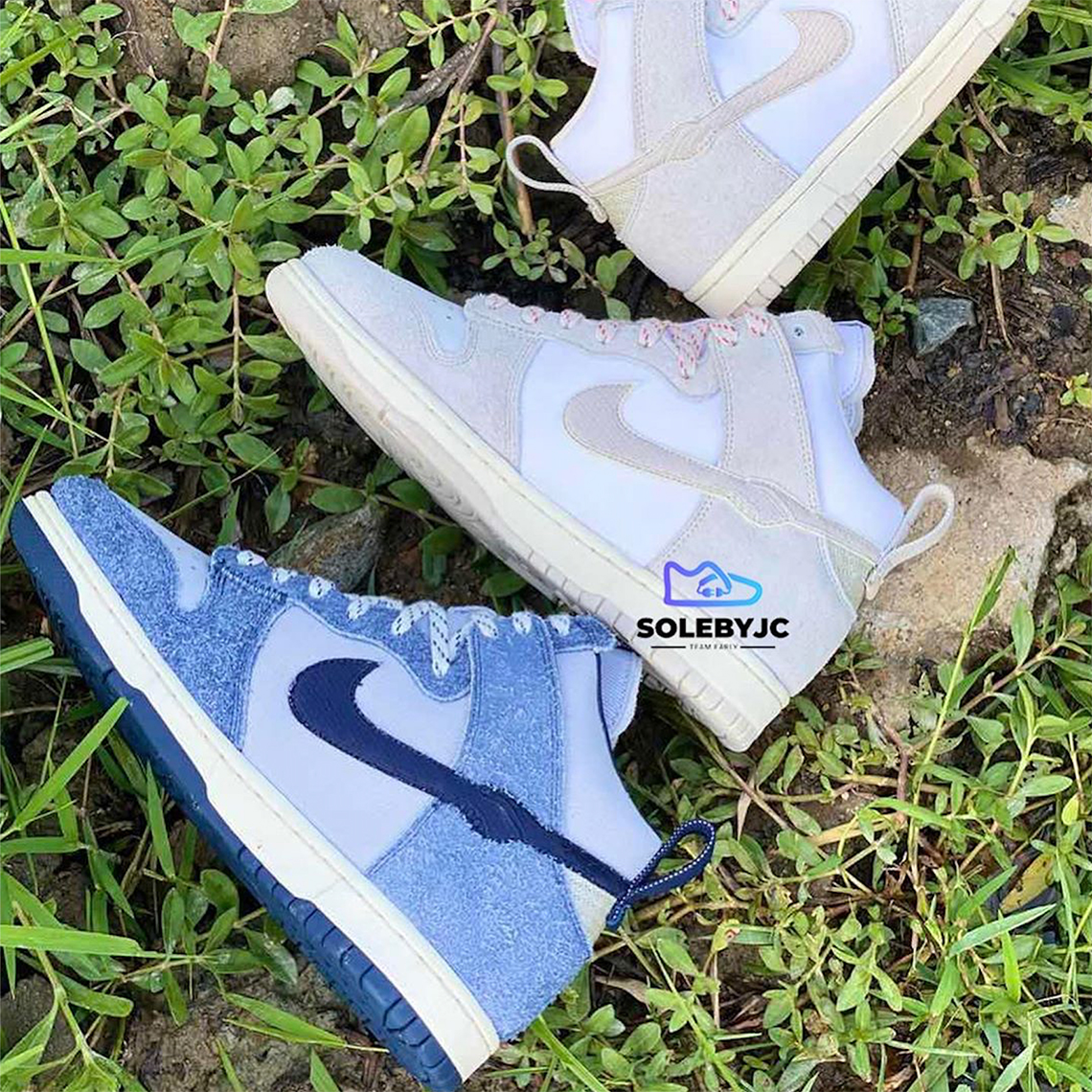 notre x nike dunk high blue void