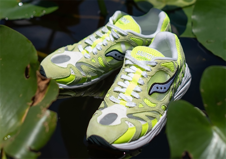 The Saucony Grid Azura 2000 Gets Delivered In A Neon Volt Colorway