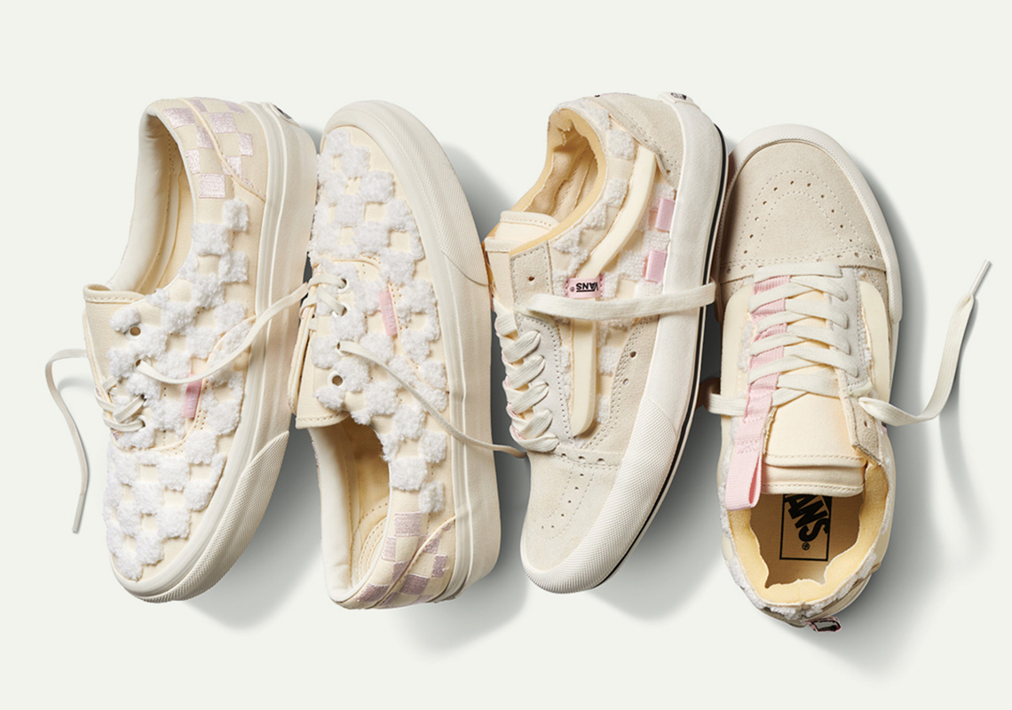 Vans Adds Chenille Materials On Their Inside Out Pack In Arctic Pink