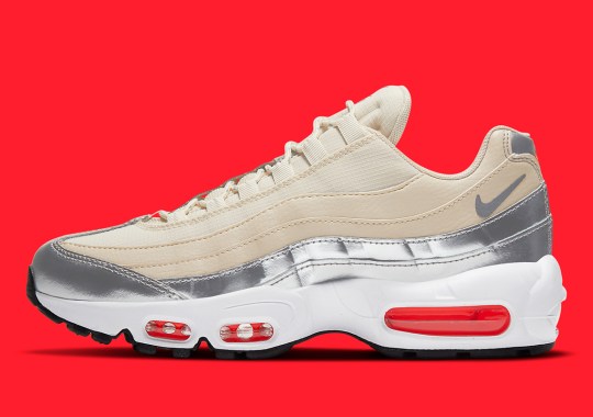 The Nike Air Max 95 3M Appears In Silver And Cream