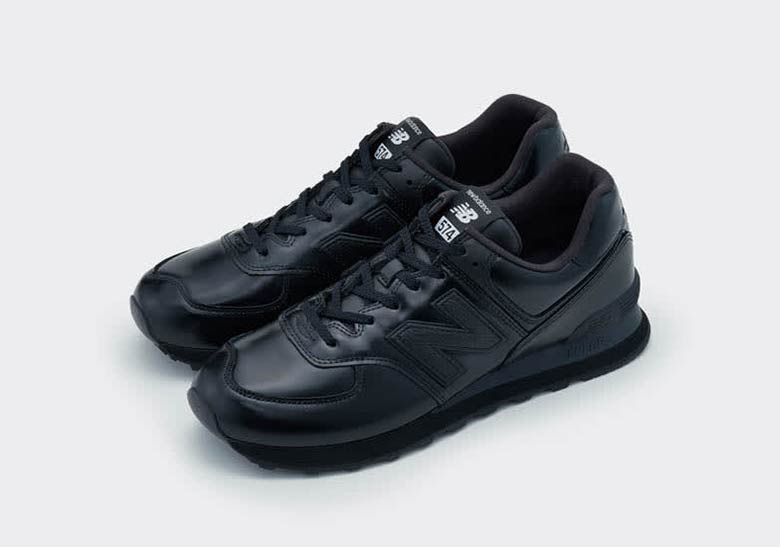 black leather 574 new balance