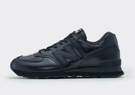 Junya Watanabe Styles The New Balance 574 In Full Black Patent Leather
