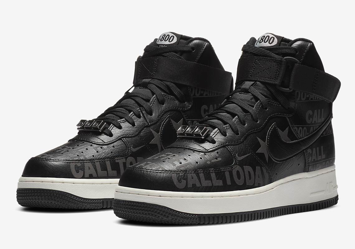 The Nike Air Force 1 High “Hotline” Covered In Toll Free Number Graphics