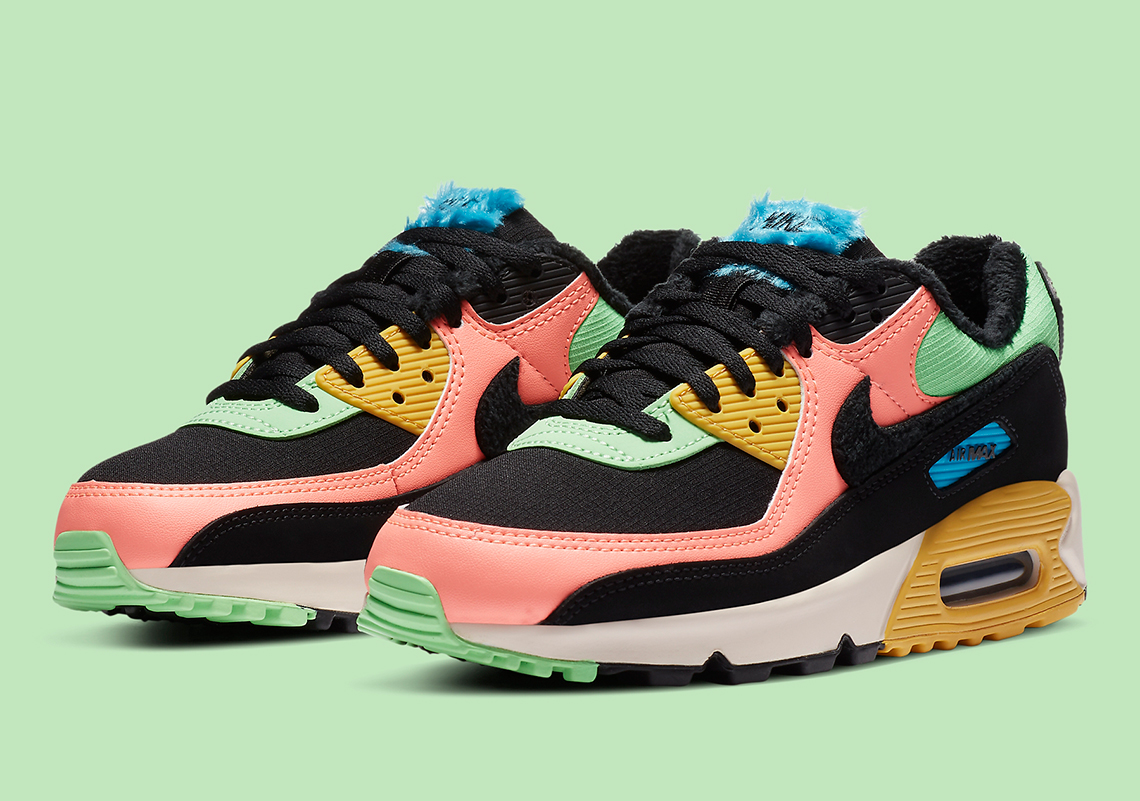 Nike's Furry Air Max 90 Gets Bright Neon Exteriors