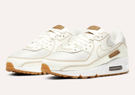 Contrast Stitching Dominates This Nike Air Max 90 In Sail And Gum