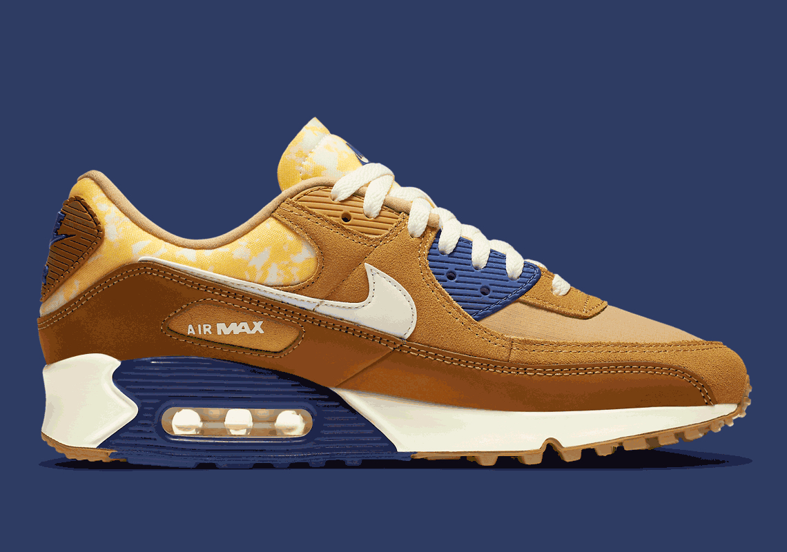 nike air max 90 brown and blue