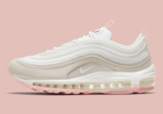 This Women’s Nike Air Max 97 Dresses Up In Summit White And Pink