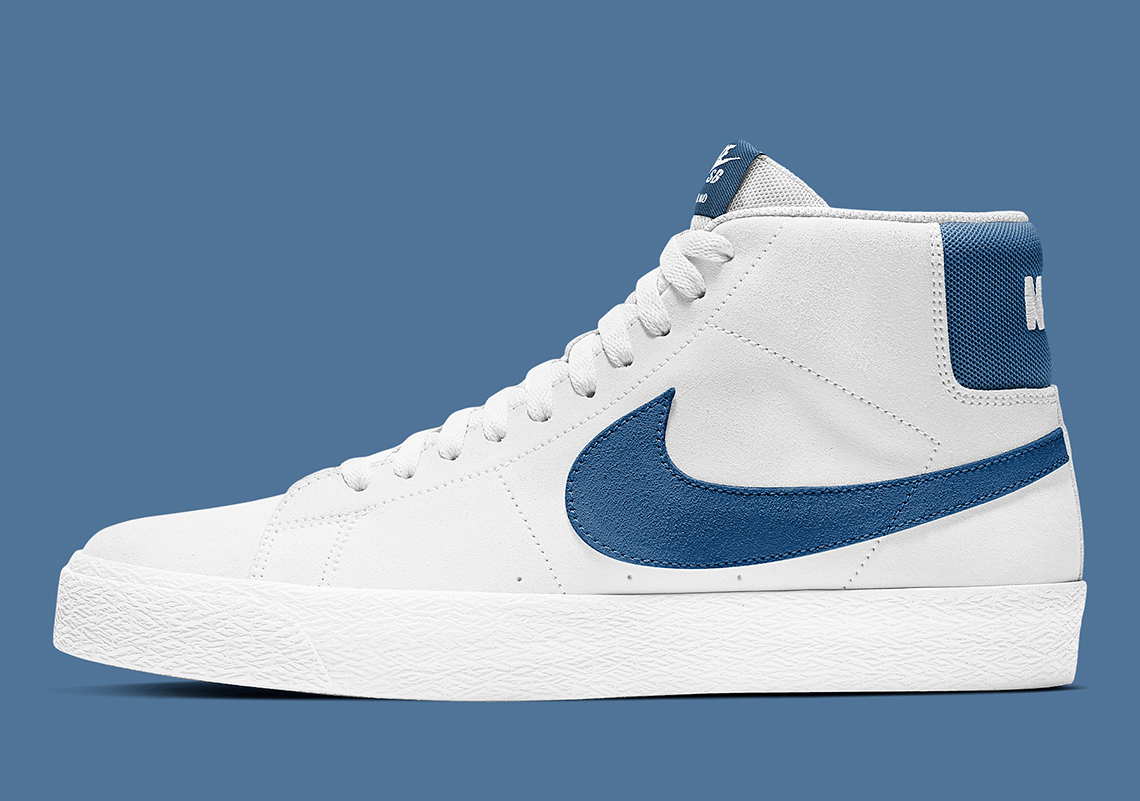 The Nike SB Blazer Mid Continues Its Simplistic Approach With White And Blue