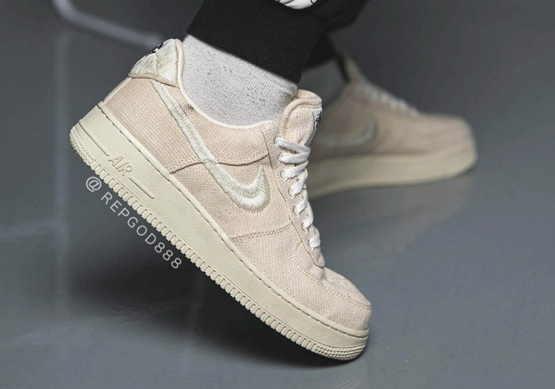 Stussy Nike Air Force 1 Fossil CZ9084-200 Release | SneakerNews.com