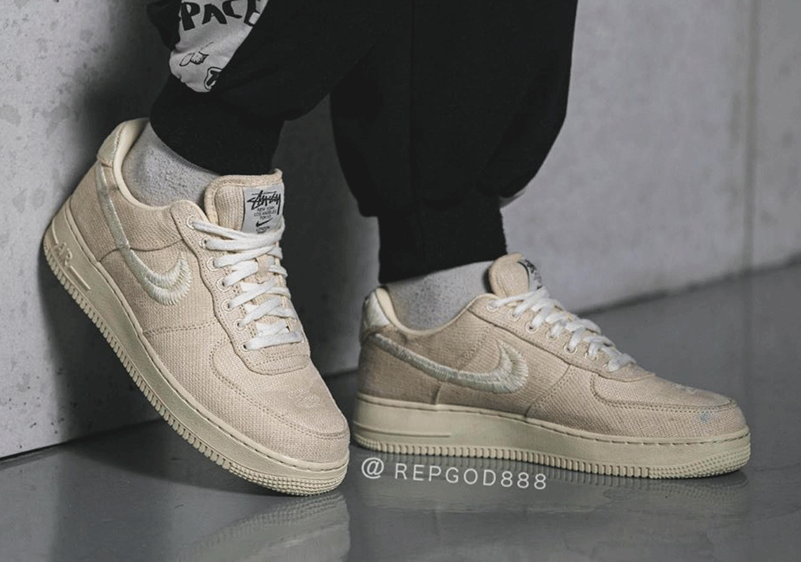 Stussy Nike Air Force 1 Low Fossil Stone Cz9084 200 7