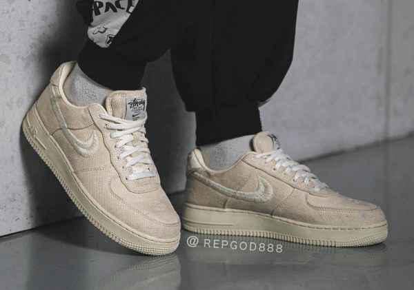 Stussy Nike Air Force 1 Fossil CZ9084-200 Release | SneakerNews.com