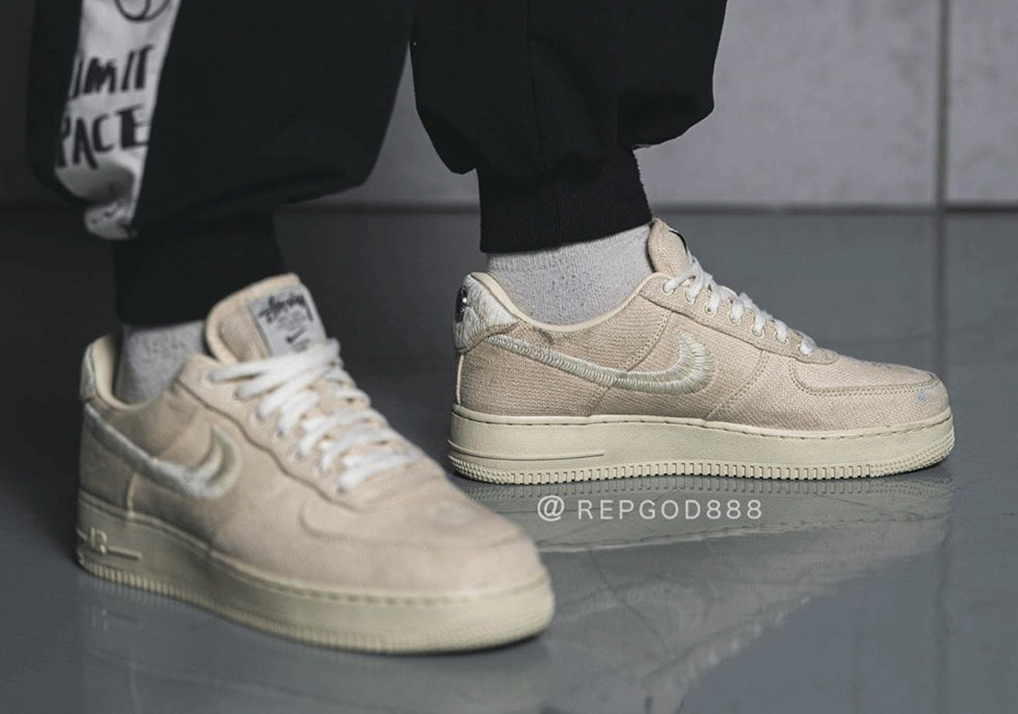 Stussy Nike Air Force 1 Fossil CZ9084-200 Release | SneakerNews.com