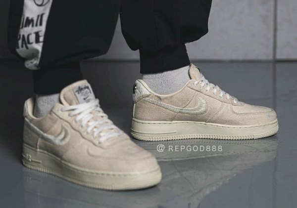 Stussy Nike Air Force 1 Fossil Cz9084-200 Release 