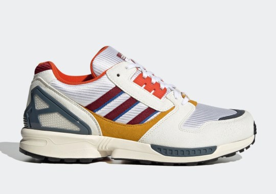 The adidas ZX 8000 Appears With Retro Burgundy And Blue Accents