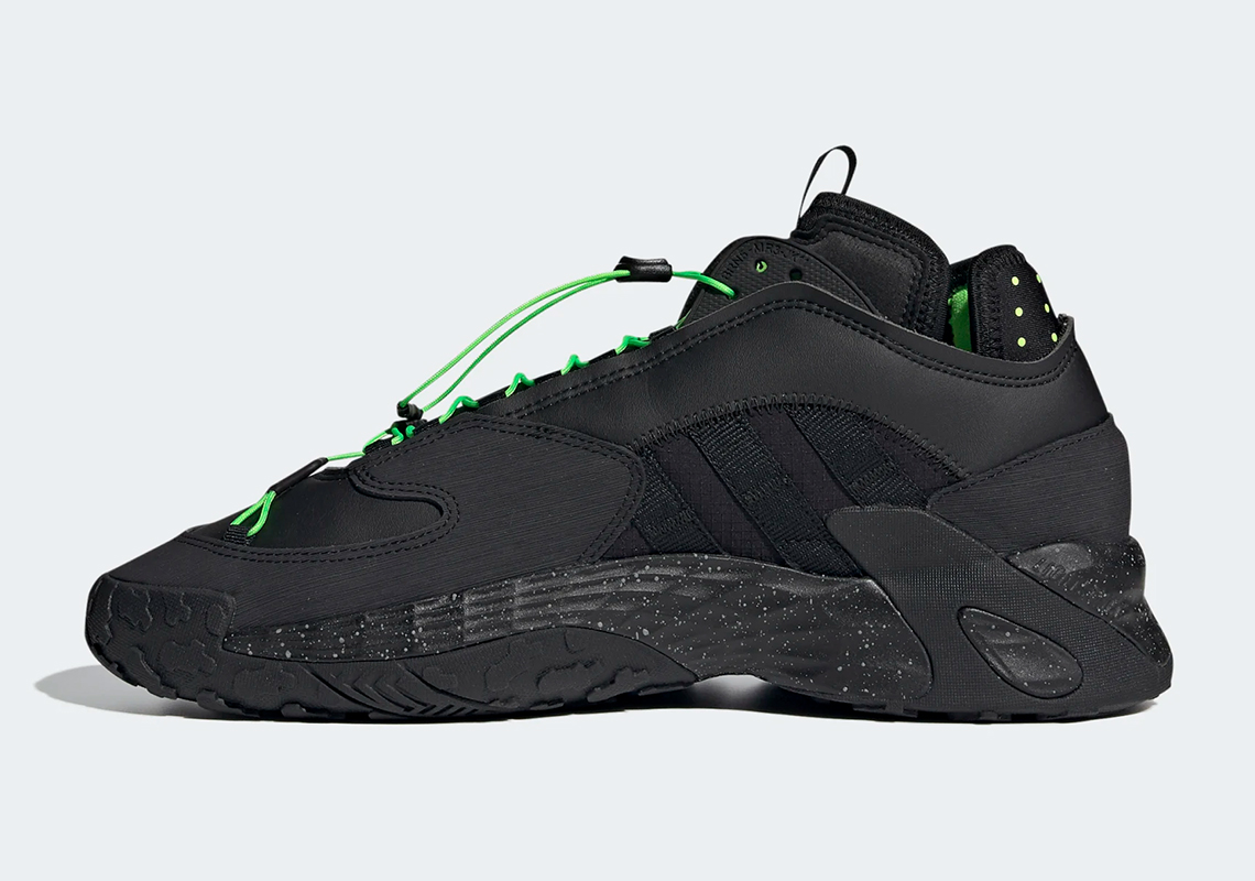 adidas streetball core black solar green