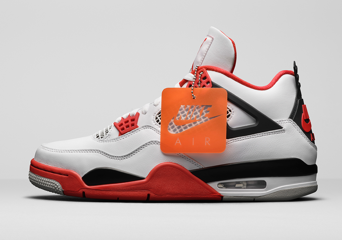 jordan 4s red and white