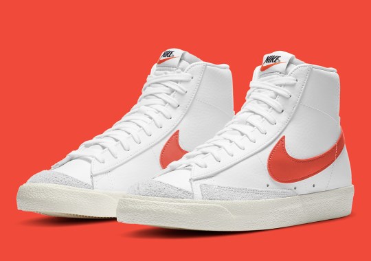 Nike Adds Crimson Swooshes To The Blazer Mid ’77