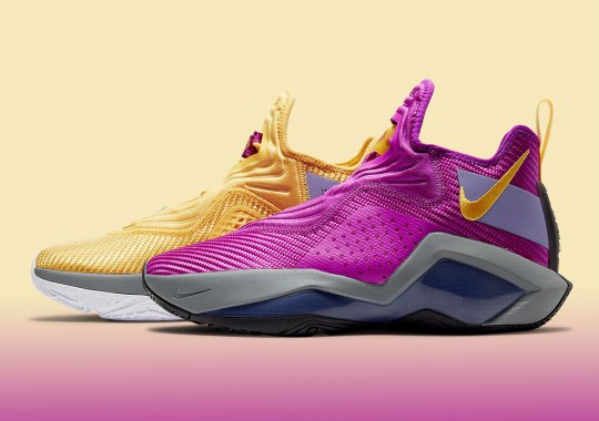 The Nike LeBron Soldier 14 “Lakers” Alternates Purple And Gold