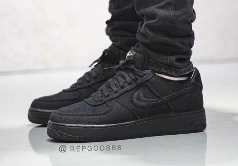 Stussy Nike Air Force 1 Black CZ9084-001 Release Info | SneakerNews.com