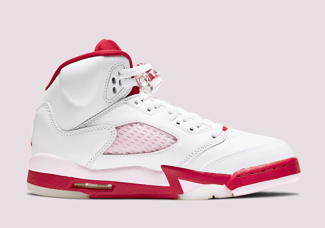 retro 5 pink and red