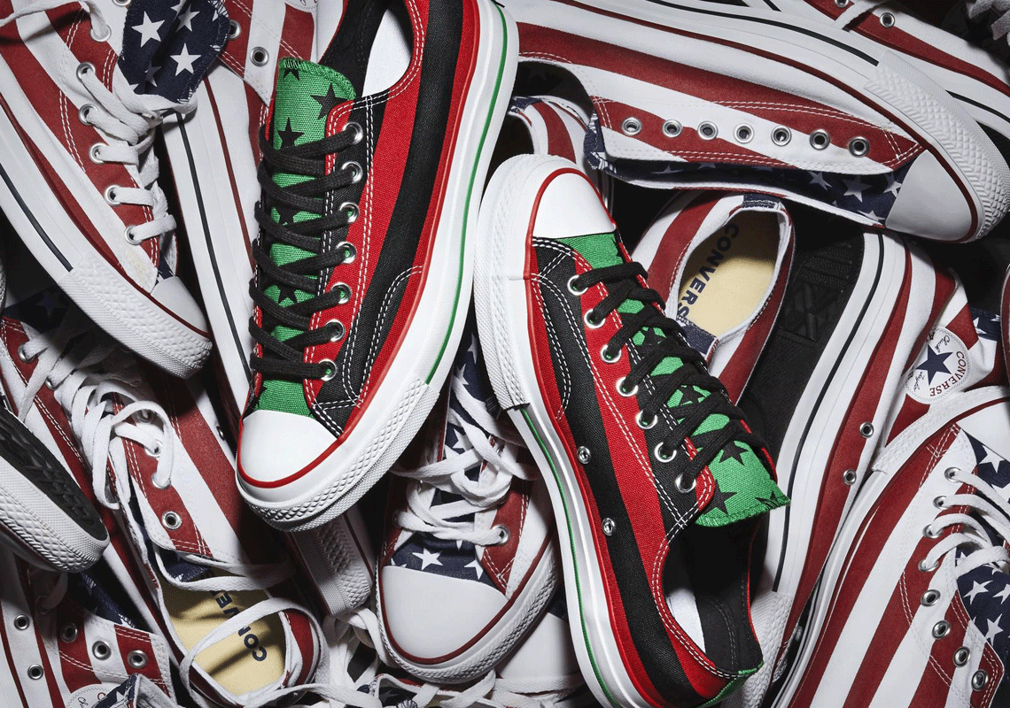 Tremaine Emory Brings The African-American Flag To His converse rosso Chuck 70 Unisex Παπούτσια Collaboration