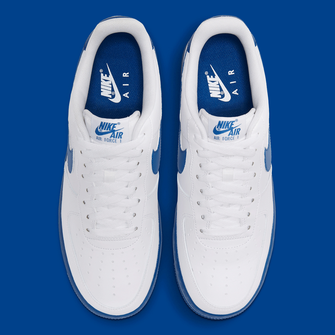 nike air force 1 white and blue mens