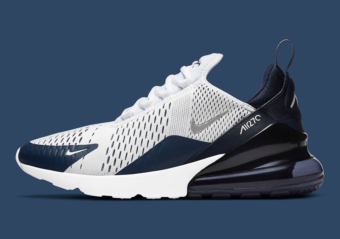 Nike Air Max 270 White Midnight Navy Release | SneakerNews.com