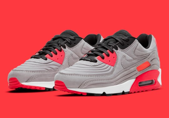 This Nike Air Max 90 QS Lux Features A Night Silver Upper With Molded Ridges