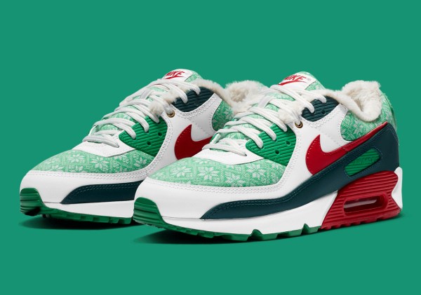 Nike Air Max 90 Kids Christmas DC1607-100 DC1621-100 | SneakerNews.com