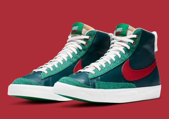 The Nike Blazer Mid Dresses Up In Ugly Christmas Sweaters For The Holiday Season