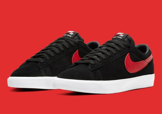 Classic Black And University Red Lands On The Nike SB Blazer Low GT