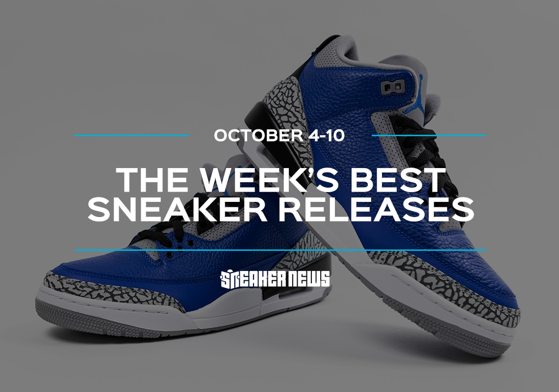 The Air Jordan 3 "Royal" And adidas Yeezy Quantum "Teal Blue" Lead This Week's Best Sneaker Releases
