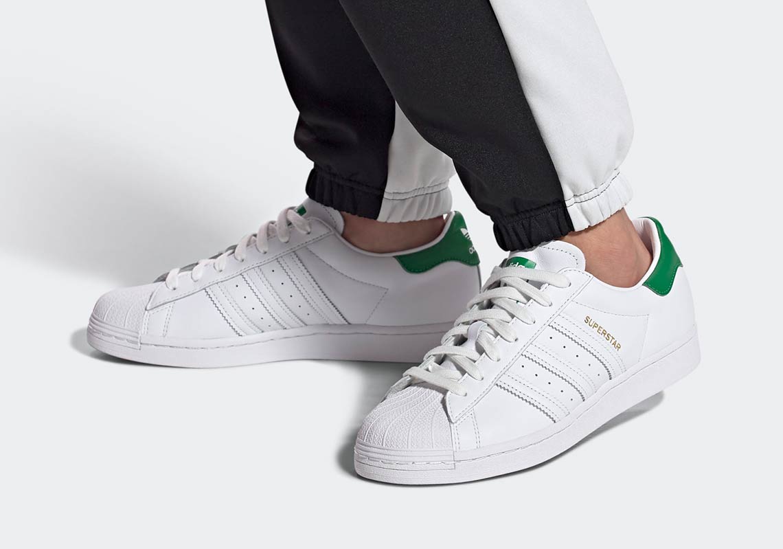 Adidas Superstar White Green Fz3642 2