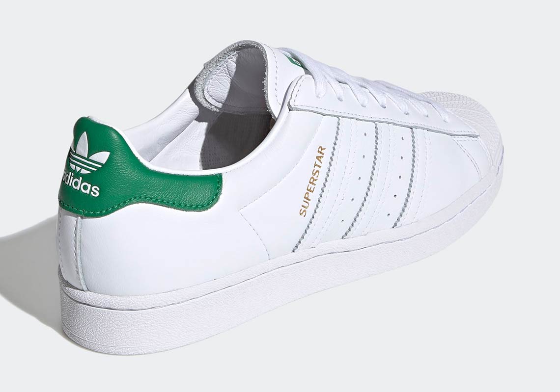 Adidas Superstar White Green Fz3642 6