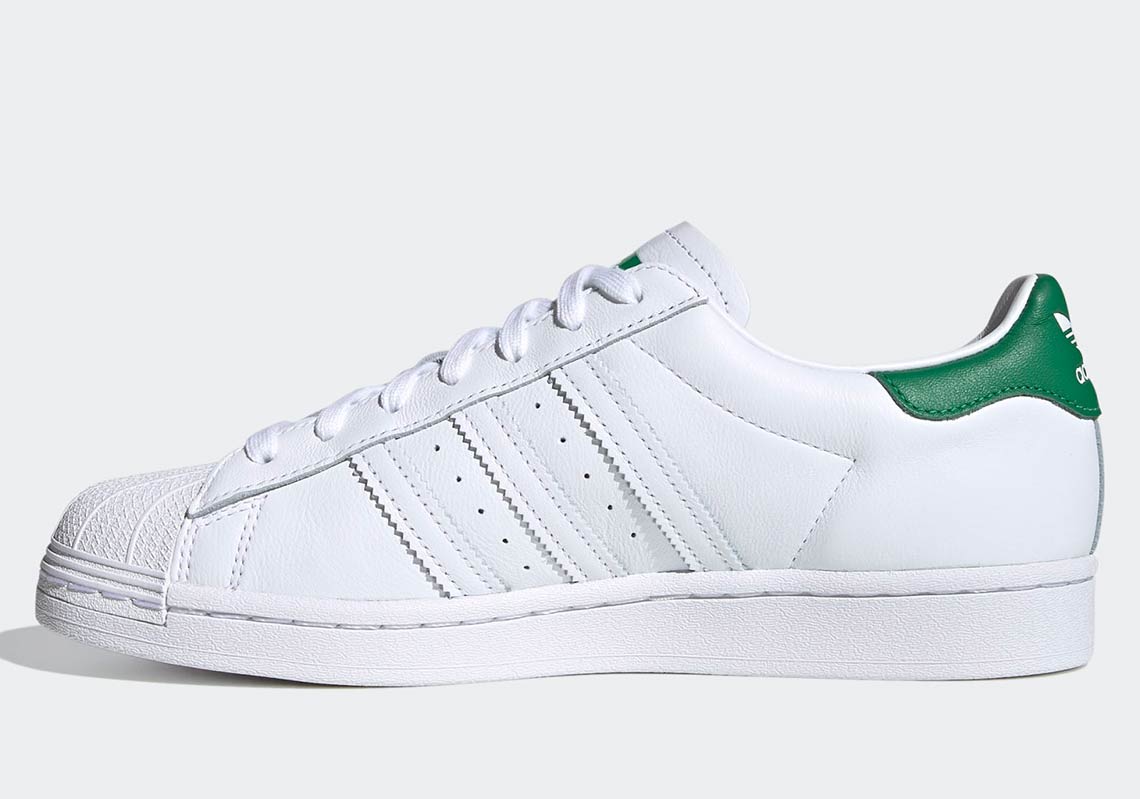 adidas superstar white green