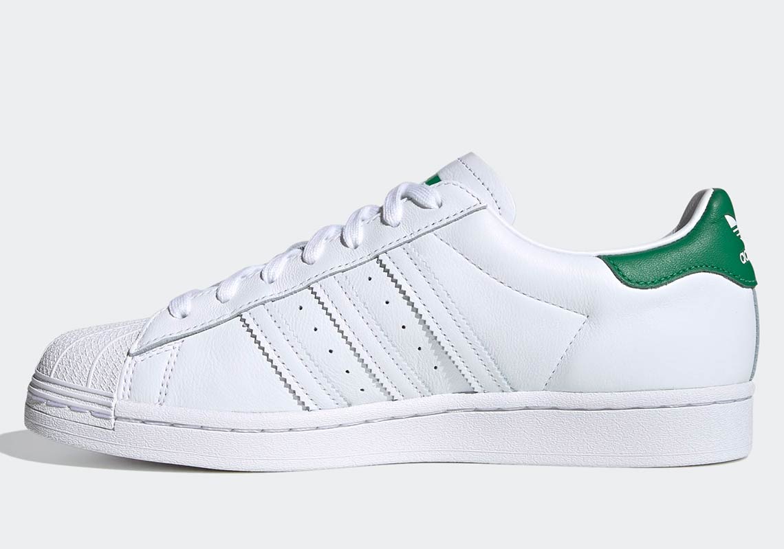Adidas Superstar White Green Fz3642 7