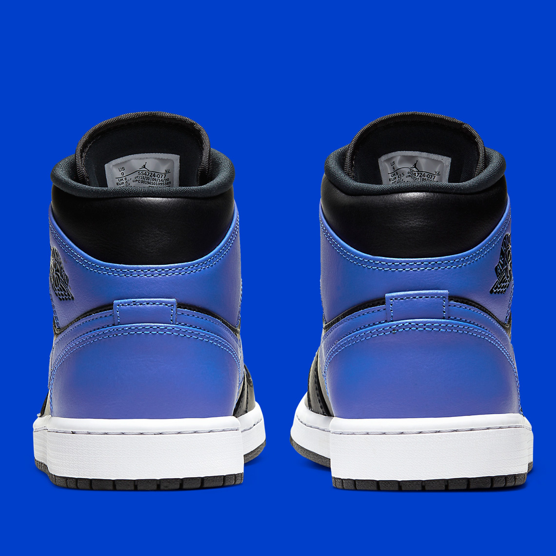 This Air Jordan 1 Mid Royal Comes With Orange Speckling •
